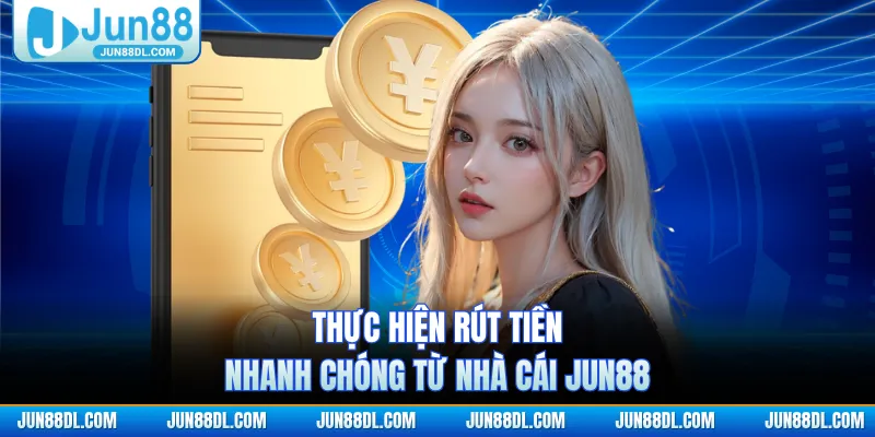 Thực hiện rút tiền nhanh chóng từ nhà cái JUN88